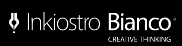 Logo Inkiostro Bianco, carta da parati decorativa – partner arredamento Landi in Toscana